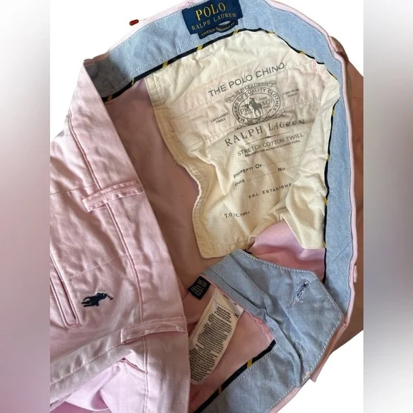 Polo Ralph Lauren Pastel Pink Preppy Chinos 38/32 - Picture 5 of 5